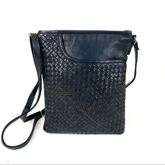 margot Handbags - Margot Leather Crossbody Shoulder Bag Black